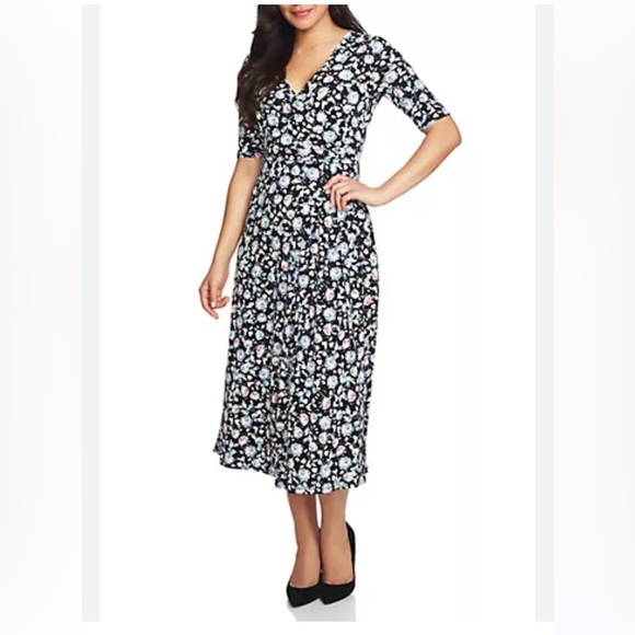 Chaus Dresses & Skirts - Chaus Floral Tie‎ Waist Midi Dress
